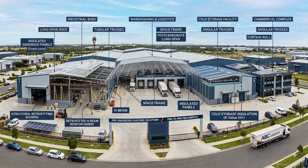 Pre-Engineered Buildings (PEB) Warehouse & Shed Construction